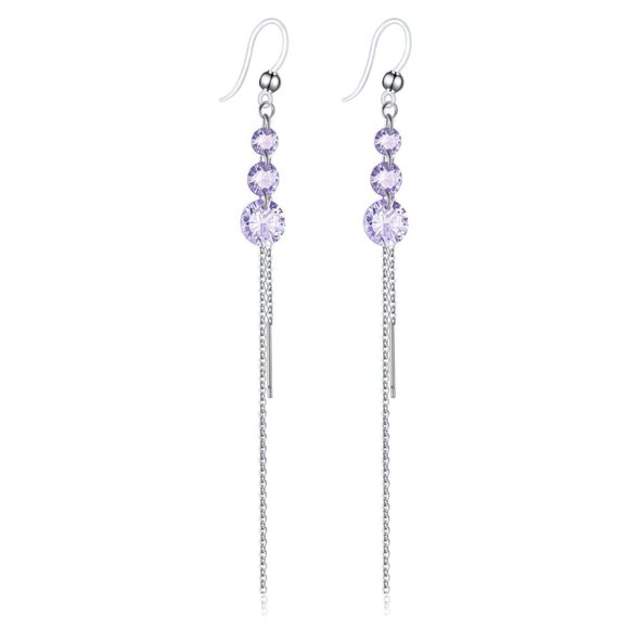 Jewelry - New Plastic Drop Purple Earrings with Hypoallergenic Hooks for Sensitive Ears